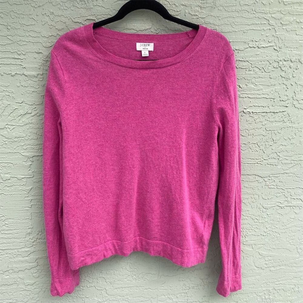 J.Crew Women's Teddie Sweater L Long Sleeve Crew Neck Pullover